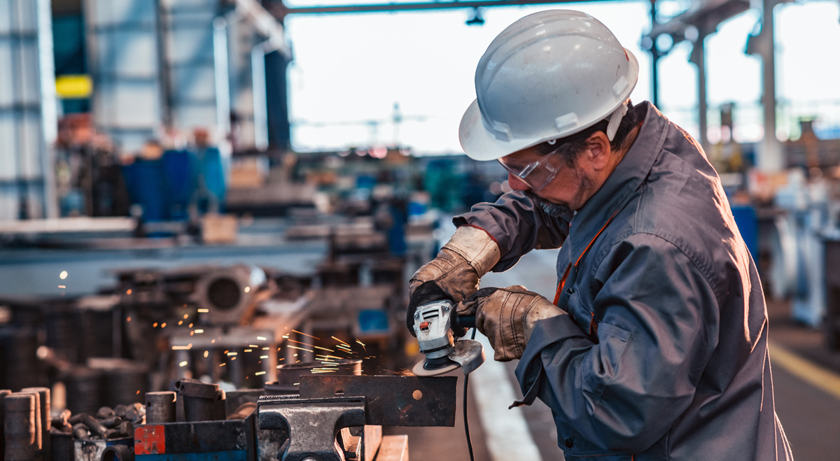 Engineer working in factory